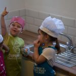 children in a cooking class