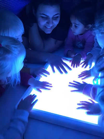 Exploring light at Hove Village Nursery